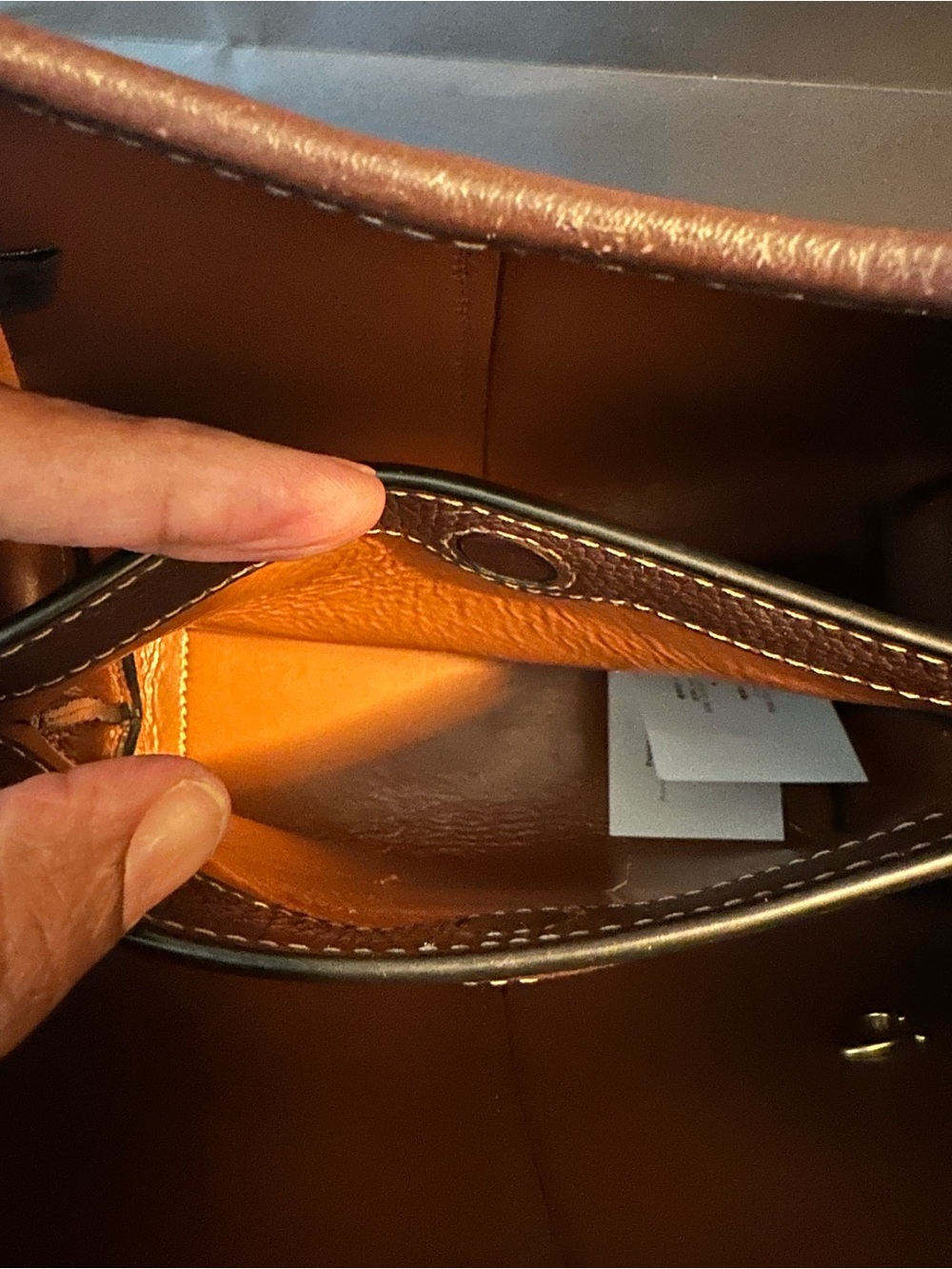 Coach Lana 23 in maple.  Pebbled Leather Mini Shoulder Bag with Gold Hardware - Picture 10 of 10